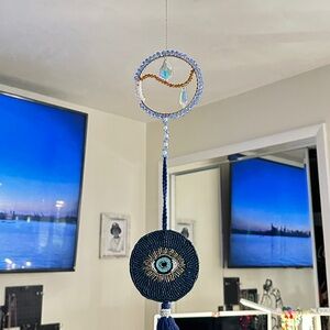 Blue Evil Eye Wall Hanging Decor